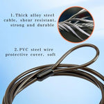 Complete dual pack kit containing two steel cables and four security keys
