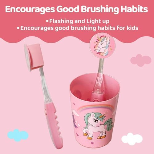 Complete Lily's Home unicorn dental care station with cup and cover for toddlers.