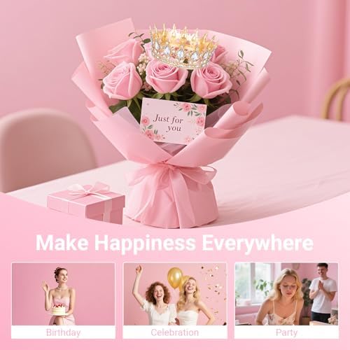 Papoopy Queen Crown Tiara styled elegantly for bridal event