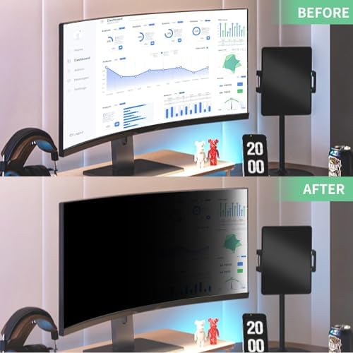 DEJIMAX 32 inch 16:9 aspect ratio curved monitor protection film against scratches and dust