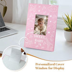 Premium newborn memory book showing 300 slip in photo pockets