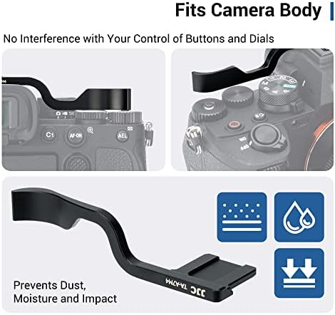 JJC professional camera hot shoe thumb support grip isolated on studio background