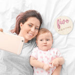 Complete seven pack newborn keepsake gift set including premium wooden milestone discs