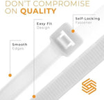 Premium imported black nylon fasteners for home office and garden wire management
