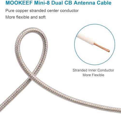 Durable FEP waterproof jacket on Mookeerf antenna cable