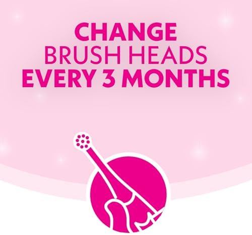 Side profile of Spinbrush Shimmery Sparkle highlighting the ergonomic handle for children.