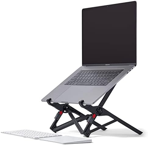 Roost V3 ultra portable laptop riser collapsed flat in its compact travel profile
