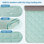 Folded LOOBANI cooling pad demonstrating its lightweight portability for travel.