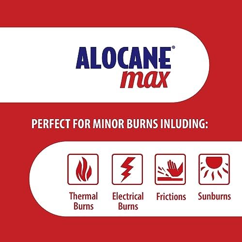 Clear water based Alocane gel being applied for sunburn and kitchen burn relief.