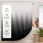 AmazerBath rustic farmhouse shower curtain installed in a modern home bathroom setting.