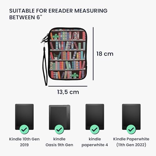 Kwmobile universal e-reader sleeve showing zipper closure detail