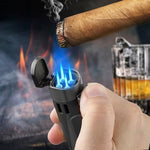 Cgaplus butane refillable torch lighter bottom valve view highlighting the flame adjuster knob