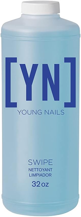 Young Nails Nail Swipe- Nail Dehydrator, Primer for Gel & Acrylic, Nail Prep Cleansing, Oil/Dust Remover for Gel Nail Polish, Acrylic Powder, 32 fl oz - Image 1