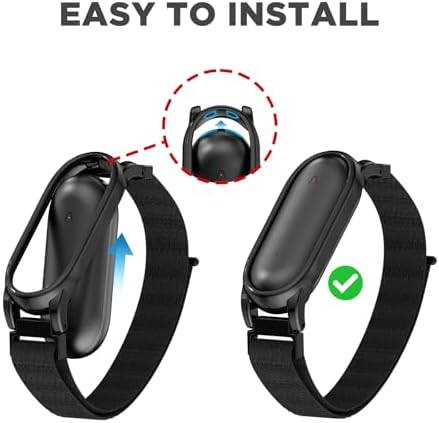 Premium black replacement wristband laid flat displaying the adjustable strap sizing range.