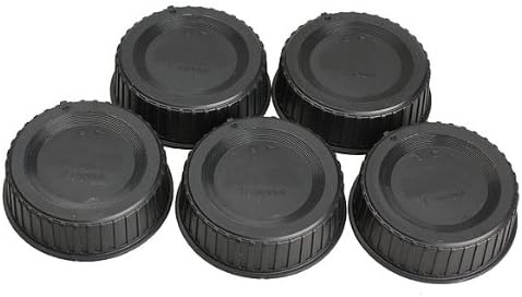 Vktech plastic rear lens cover for Nikon DSLR cameras showing grooved outer grip