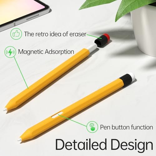 Yellow classic pencil design cover for Samsung Galaxy Tab S11 Ultra stylus
