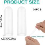 Close up of breathable silicone finger protectors with air holes worn on hand