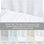Full length view of the white 71 by 74 inches SORTTO hookless bathroom curtain set