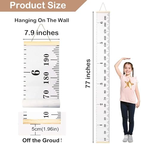 Close up of wooden frame and hanging rope on Azumavi growth chart