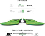 Trim-to-fit Superfeet running insoles with AeroSpring dual comfort foam