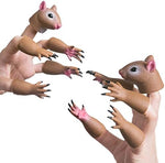 AQKILO animal finger puppet doll showing the underside opening designed for easy finger insertion.