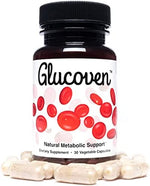 Glucoven natural blood sugar support supplement featuring the non-GMO verified badge