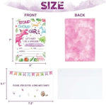 WERNNSAI watercolor dinosaur fill-in cards showing the reverse side with lines for party details