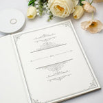 Vienrose guest book side view with hardcover