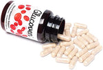 Glucoven capsules displayed next to the product bottle highlighting its gluten-free profile