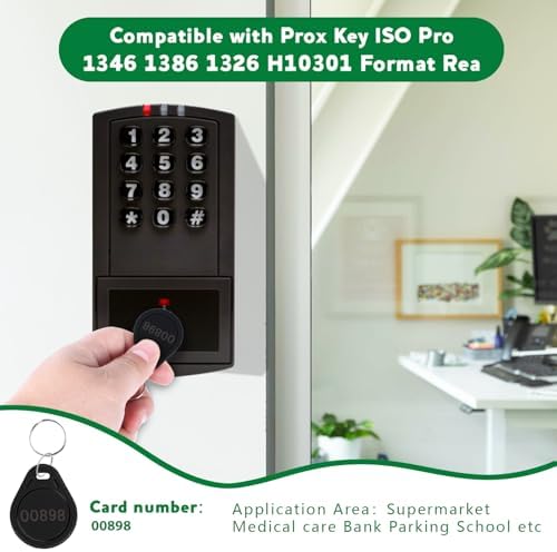 Side profile view illustrating the slim and lightweight construction of the 125kHz security credential fob.