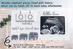 Jwitao pregnancy countdown frame with interchangeable wooden number blocks arranged on a table.
