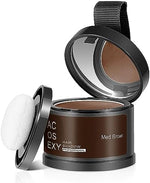 Incolor Medium Brown powder showing matte hair finish