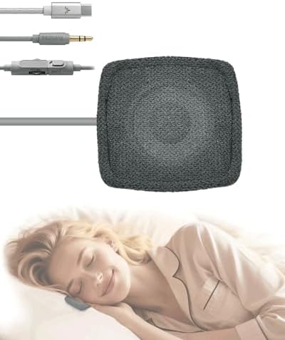 Close up of the inline volume control slider on the wire of the Avantree Slumber Mini bedtime headphones.