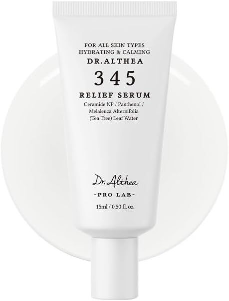 Dr Althea 345 Relief Serum front view packaging tube for hydrating dry skin