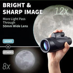 Close up of Gosky monocular lens and BAK-4 prism