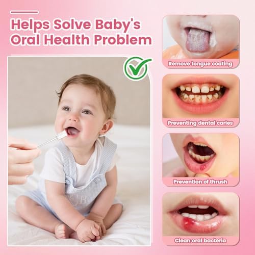 VUXHUAR infant tongue brush alternative showing the slim flexible paper handle design