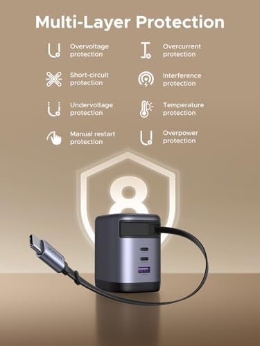 UGREEN 100W fast charging hub side view showing matte finish