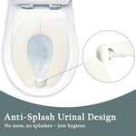 DEEZOMO children potty training seat showing the detachable front urine splash guard mechanism