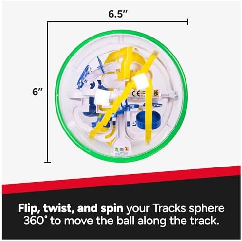 Adult hands holding and twisting the Rubik's 3D maze sphere