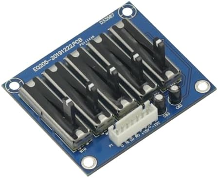 Angled commercial product shot of the 5-band audio equalizer module showing the compact dimensions.