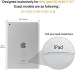 MoKo tablet cover back view displaying translucent frosted hard shell protector.