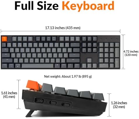 Keychron K10 connectivity port and wireless toggle switch