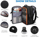 Rcrirth flight approved laptop bag showing the padded 17 inch device compartment