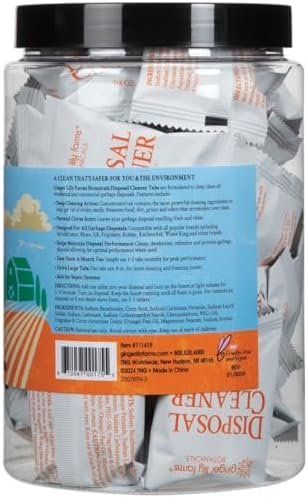 Close up of Ginger Lily Farms citrus scent cleaning tablets
