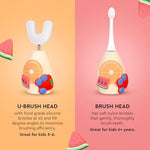 Boka dental kit showing both silicone and nylon replacement brush heads
