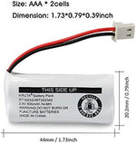 Kruta Nickel Metal Hydride 2.4V replacement battery side profile view.