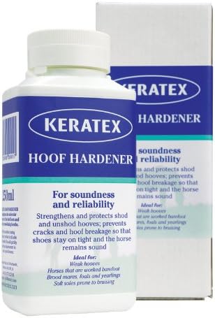 Keratex KHH 250 Hoof Hardener 250 Milliliters bottle front view equine treatment
