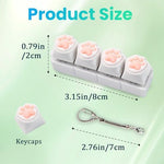 Two pieces of cat paw key button stress relief clicker toys with metal keychain attachments