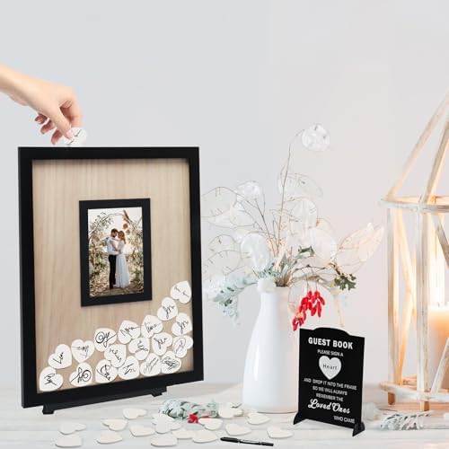 Rustic wooden frame hanging on wall as decor