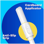 Tampax 40  pack showing the flushable cardboard applicator and anti-slip grip.